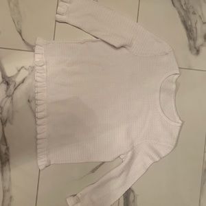 WHITE LONG SLEEVE PACSUN SWEATER TOP